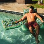 Big Joe  Captain's Pool Float Drink Caddie Green Tropical Palm