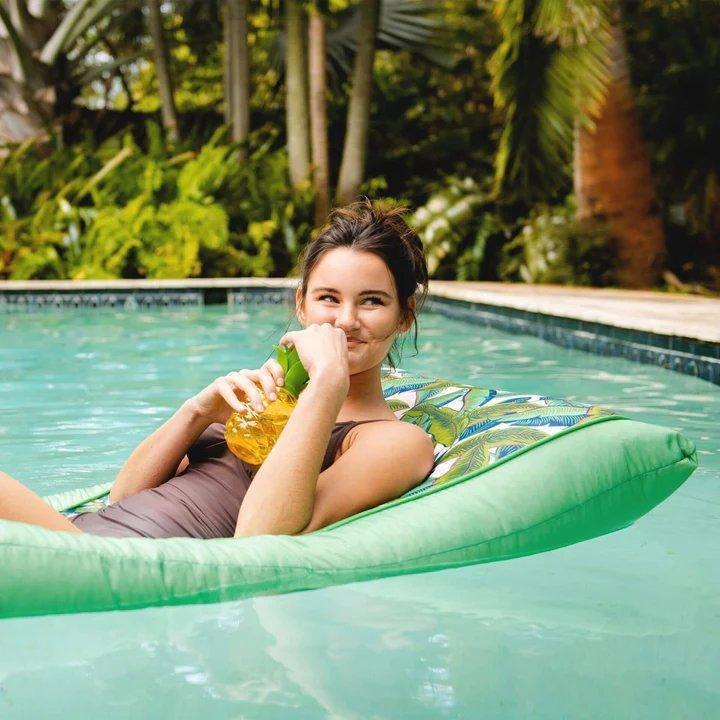 Kona Pool Float, Green Tropical Palm