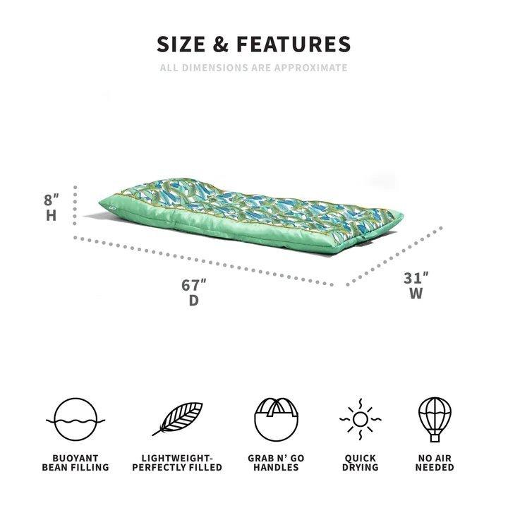 Kona Pool Float, Green Tropical Palm