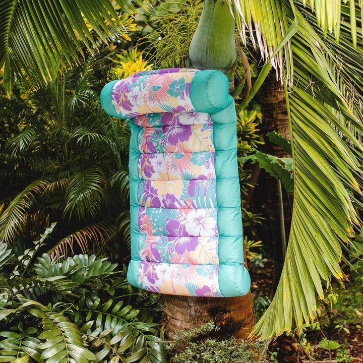 Big Joe  Kona Pool Float Hammock Aqua Tropical Hibiscus