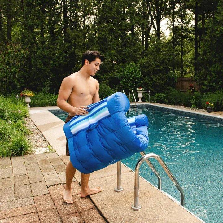 Big Joe Kona Pool Float Hammock, Blurred Blue In The Swim