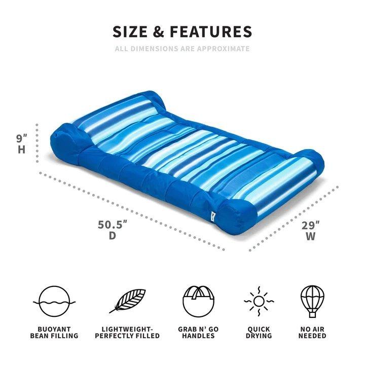 Big Joe Kona Pool Float Hammock, Blurred Blue Leslie's Pool Supplies