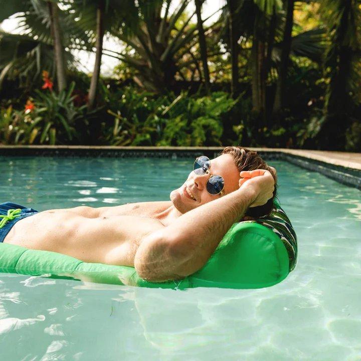 Big Joe Kona Pool Float Hammock Green Tropical Palm In The Swim