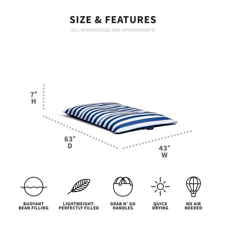 Lagoon Pool Lounger, Americana Nautical Stripe