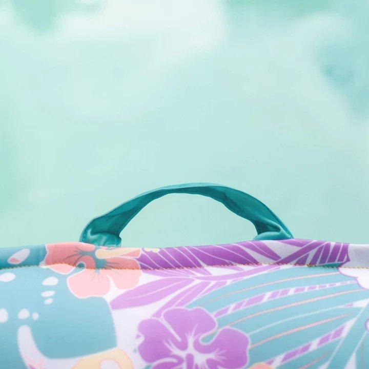 Lagoon Pool Lounger, Aqua Tropical Hibiscus