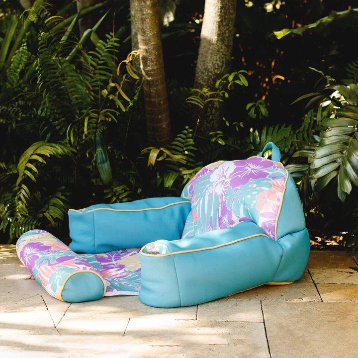 Big Joe  Lazy Pool Lounger Tropical Hibiscus