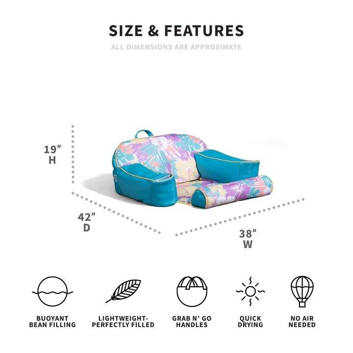 Lazy Pool Lounger, Tropical Hibiscus