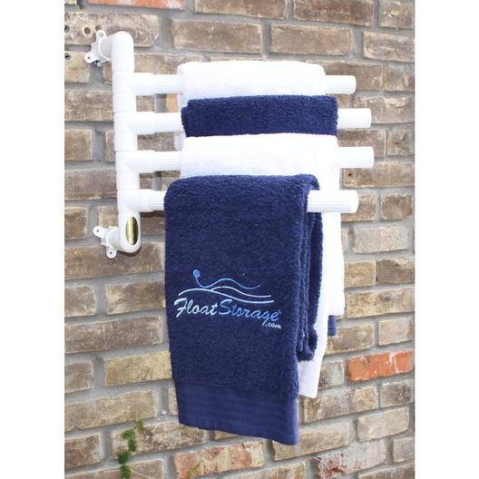 Float Storage  Hanging Towel Rack White  4 Towels