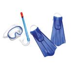 Speedo  Kids Aqua Quest Mask Snorkel and Fins Set S/M  Blue