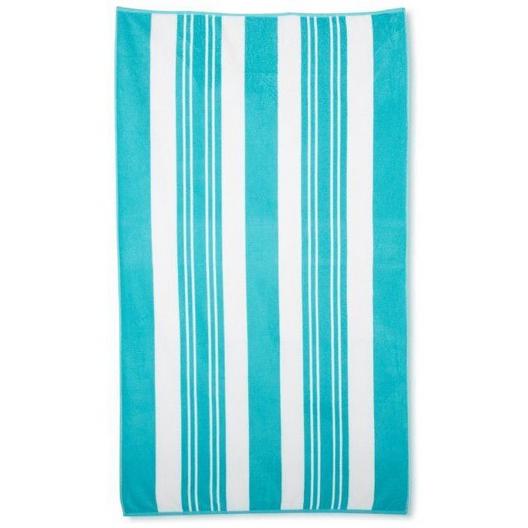 Leslie's  Sorento Stripe Pool Towel Aqua Blue