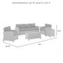Bradenton 5-Piece Outdoor Wicker Sofa Set, Navy