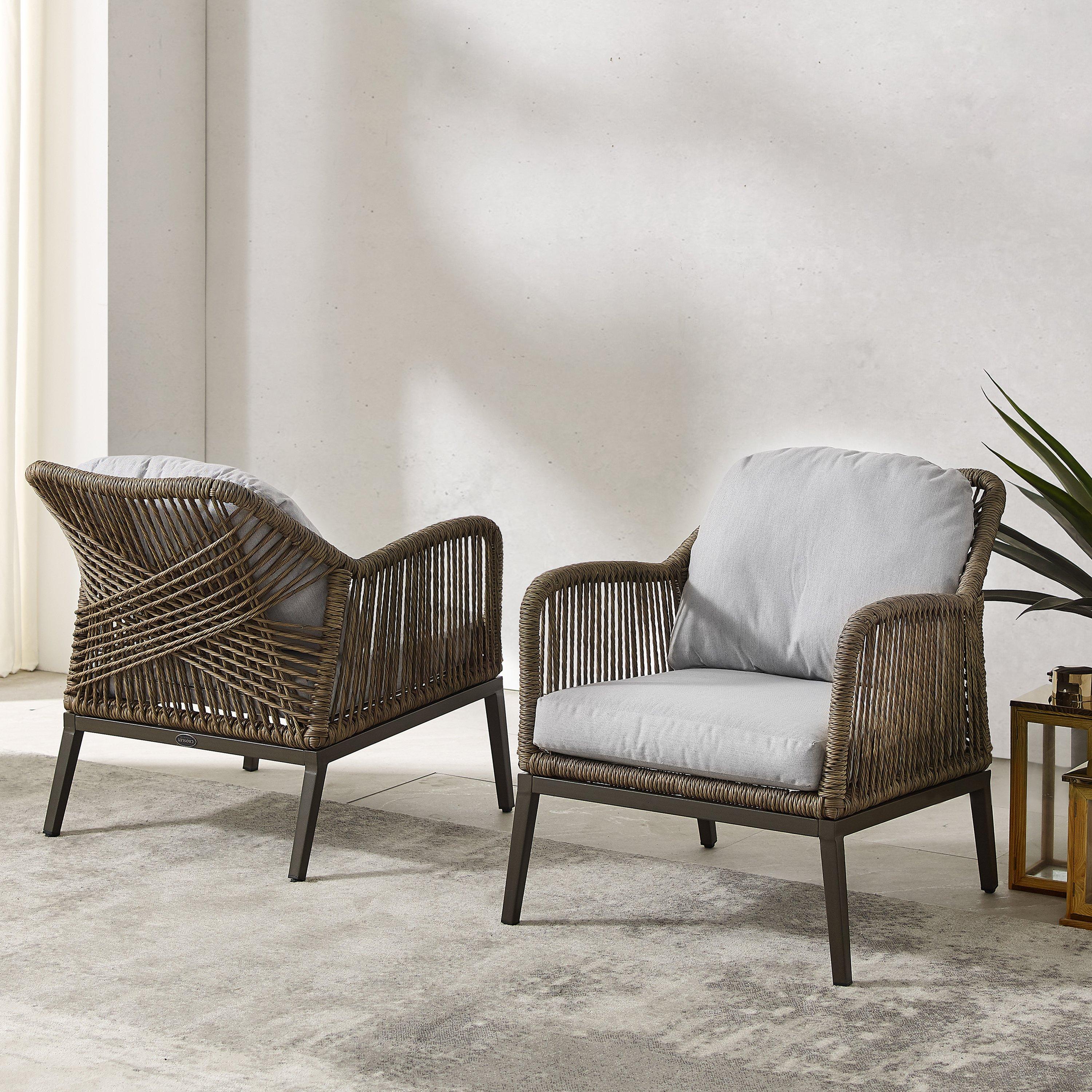 Crosley  Haven 2-Piece Outdoor Wicker Armchair Set