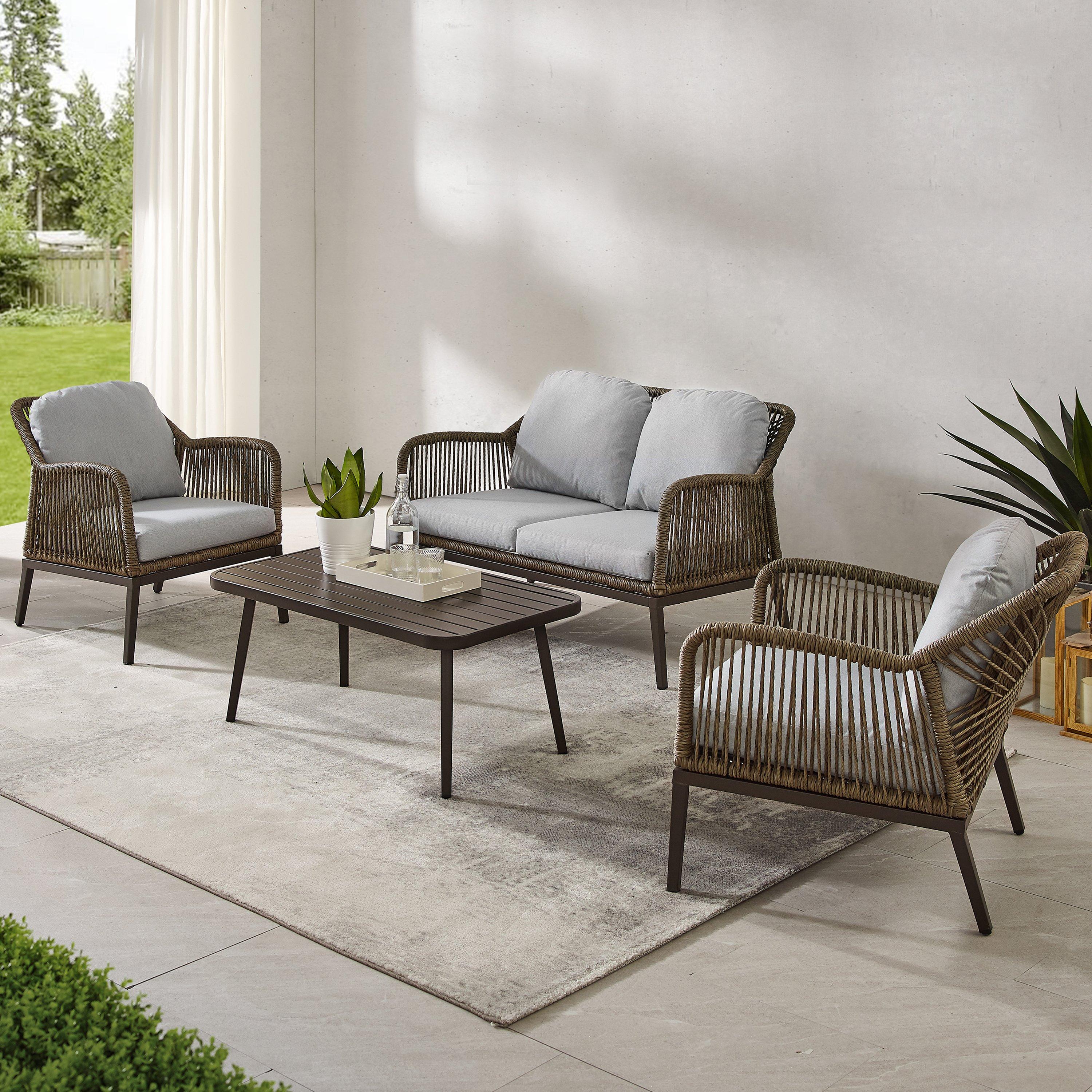 Crosley  Haven 4-Piece Outdoor Wicker Conversation Set