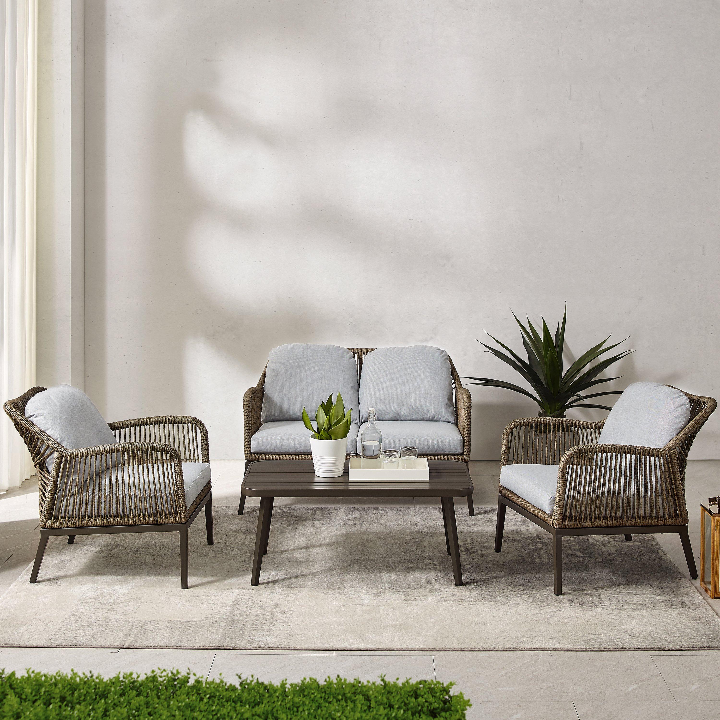 Crosley  Haven 4-Piece Outdoor Wicker Conversation Set