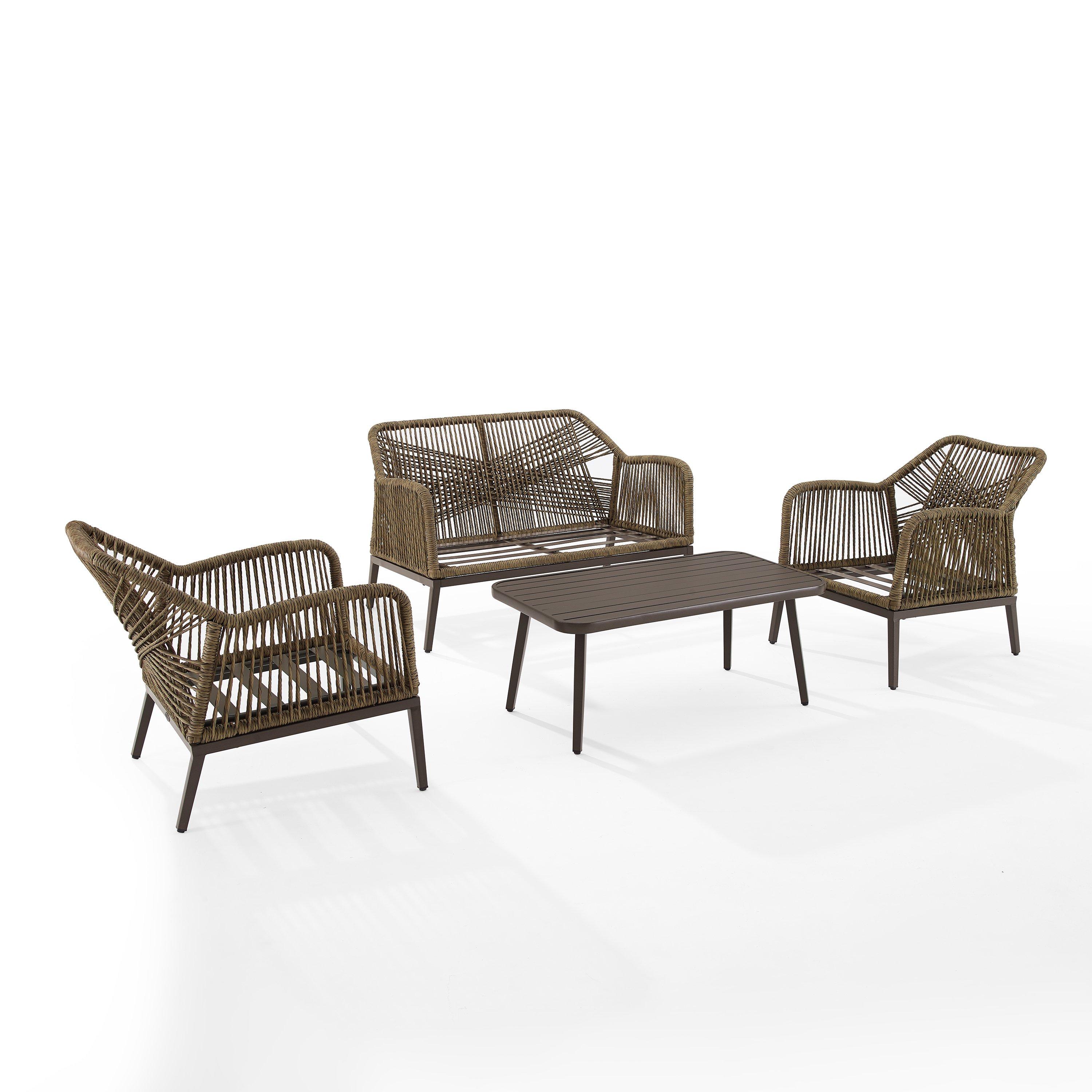 Crosley  Haven 4-Piece Outdoor Wicker Conversation Set