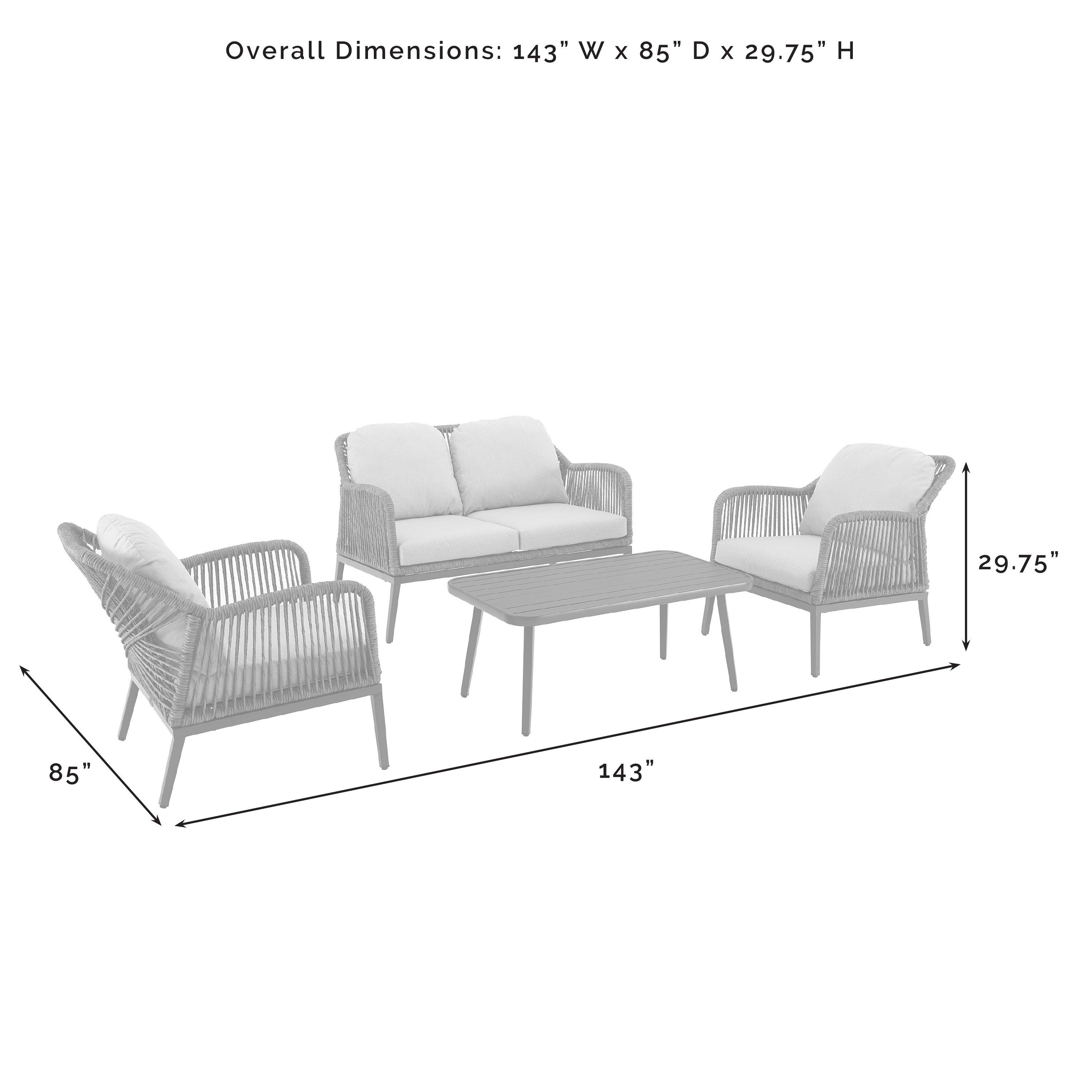 Crosley  Haven 4-Piece Outdoor Wicker Conversation Set