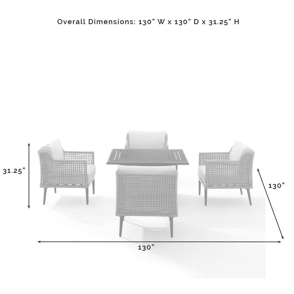 Crosley  Southwick 5-Piece Outdoor Wicker Conversation Set with Fire Table