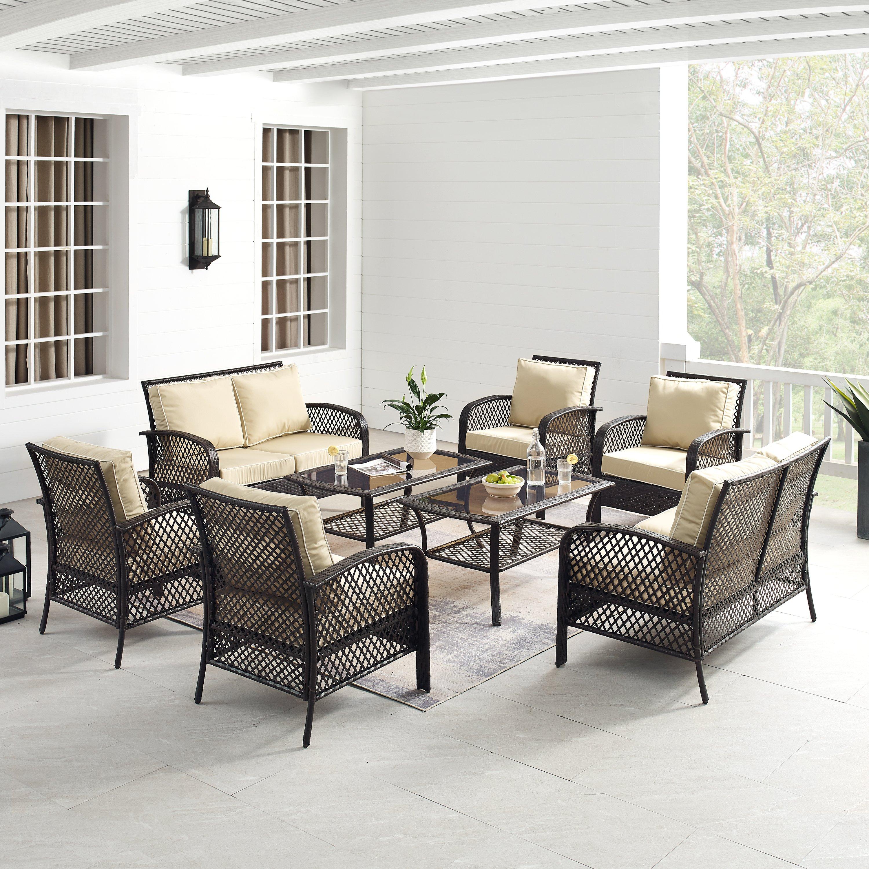 Crosley  TRIBECA 8PC WICKER SET