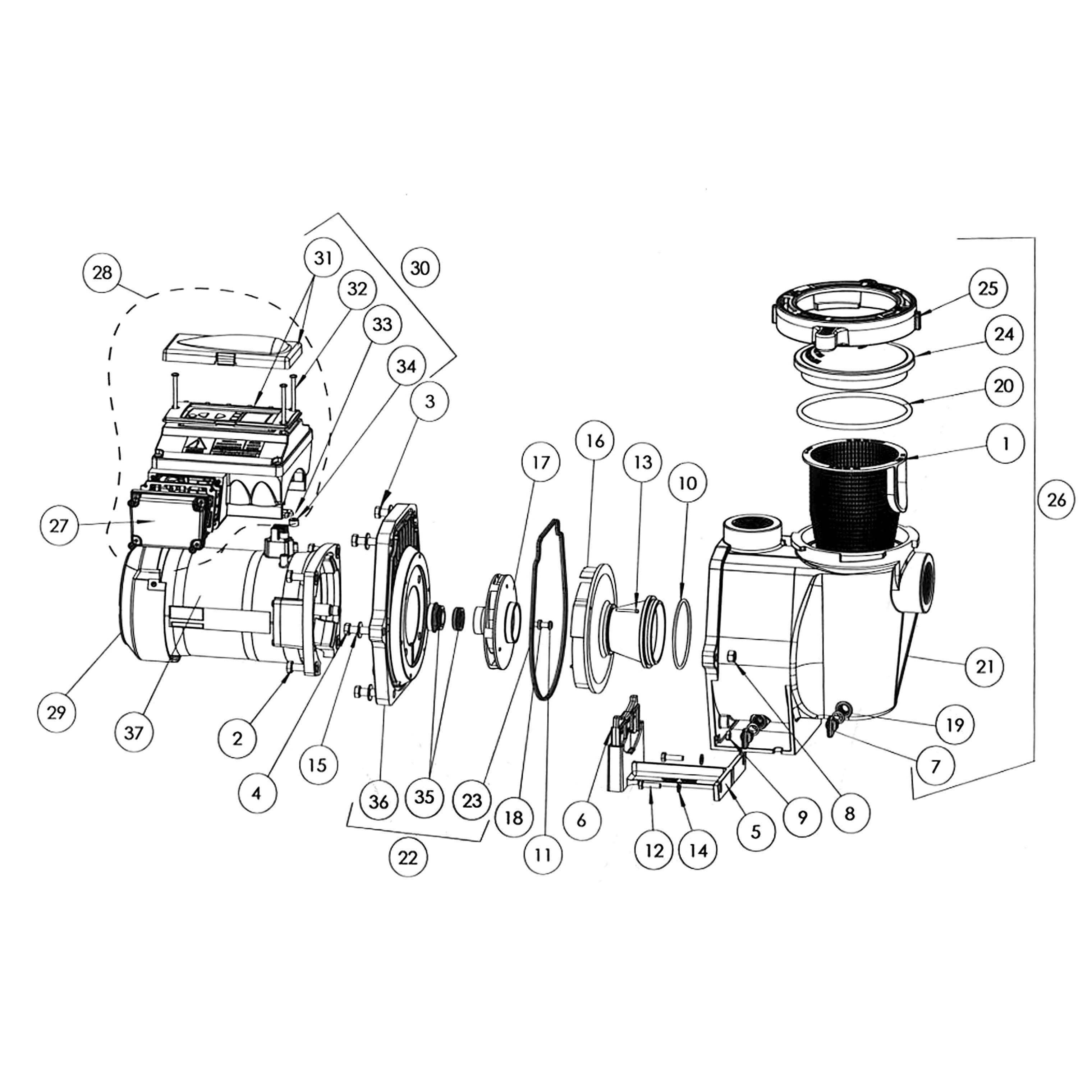 Pentair IntelliFlo I1 Variable Speed Pump Parts
