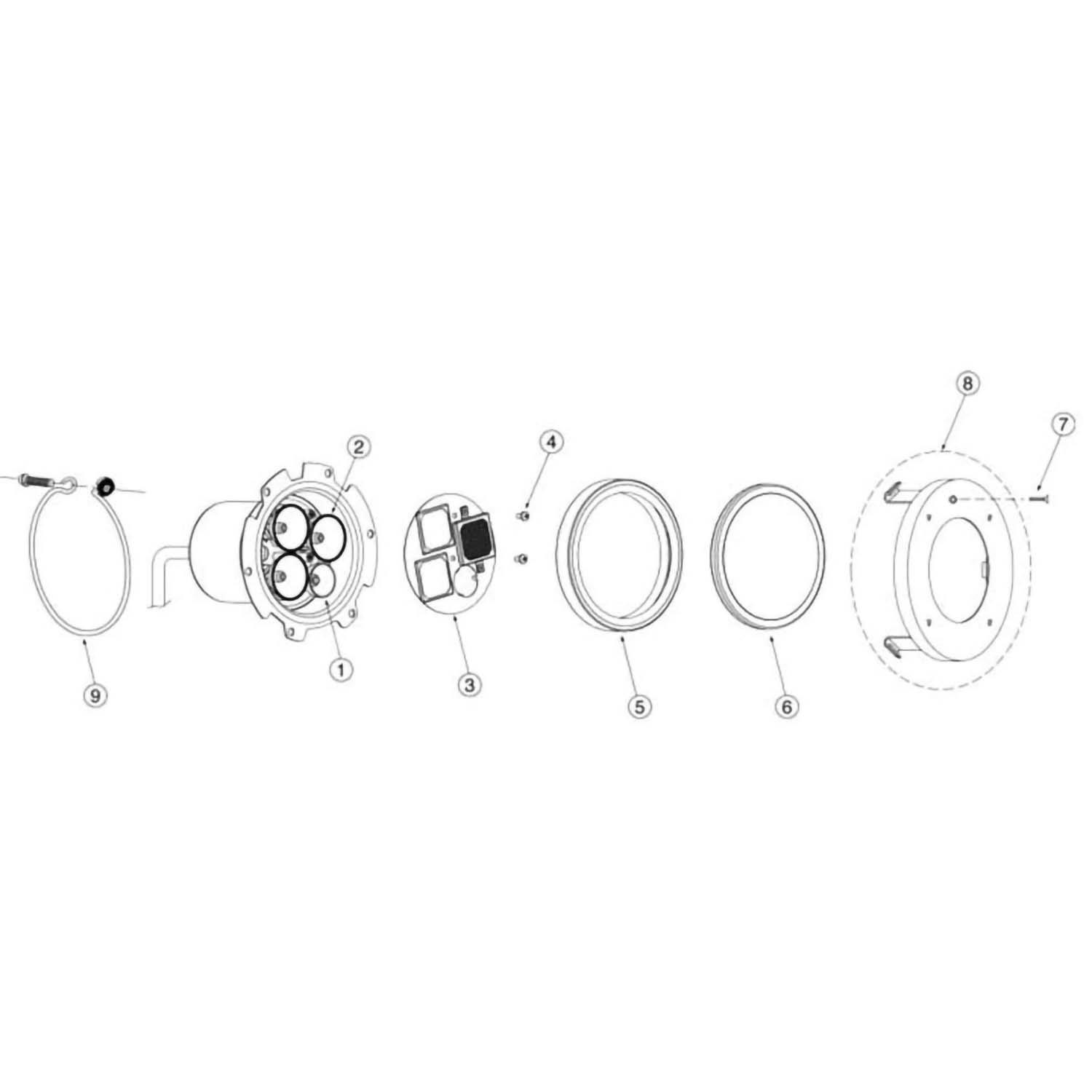 Pentair Spectrum AquaLight (SAL) Pool Light Parts