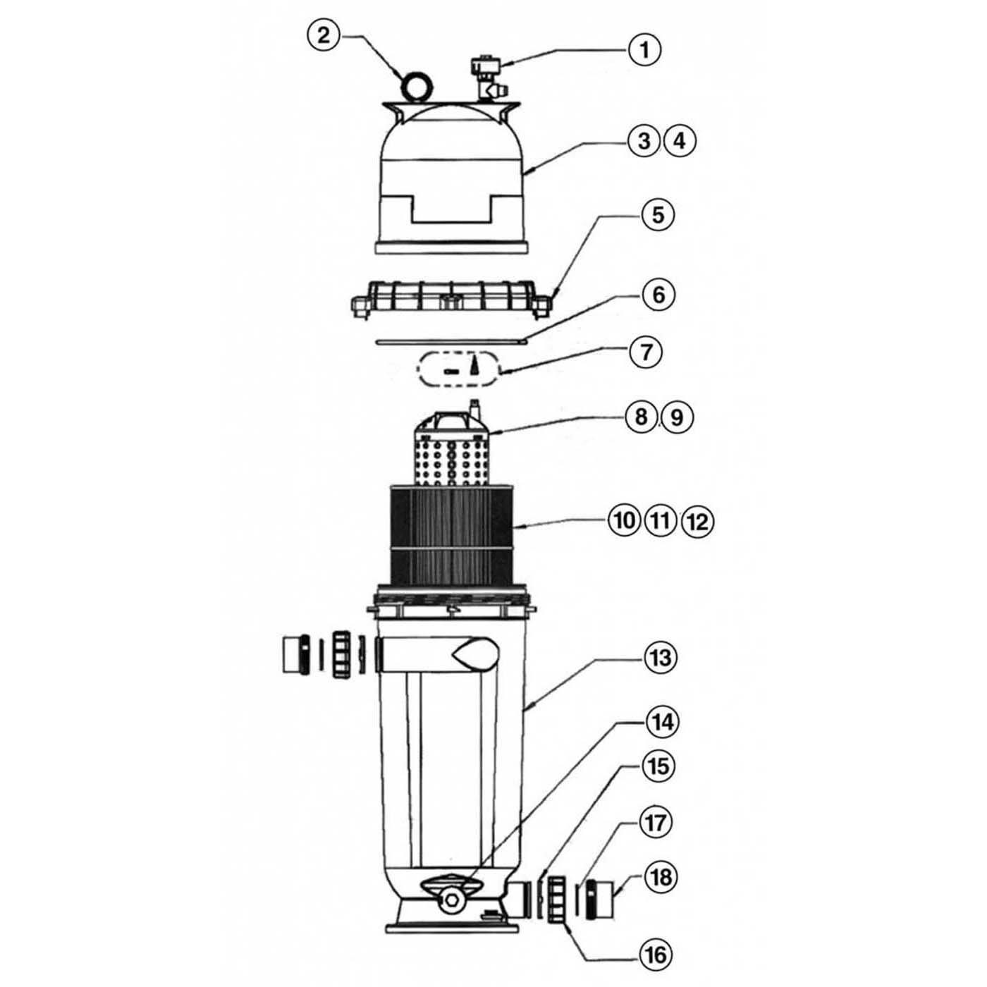 Clean & Clear RP Cartridge Filter Parts