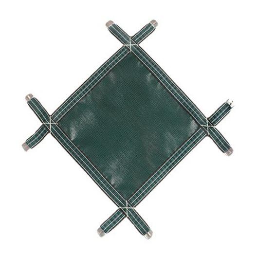 Meyco  Meyco Mesh Rectangle with 4 x 8 Center Step Safety Pool Cover Green