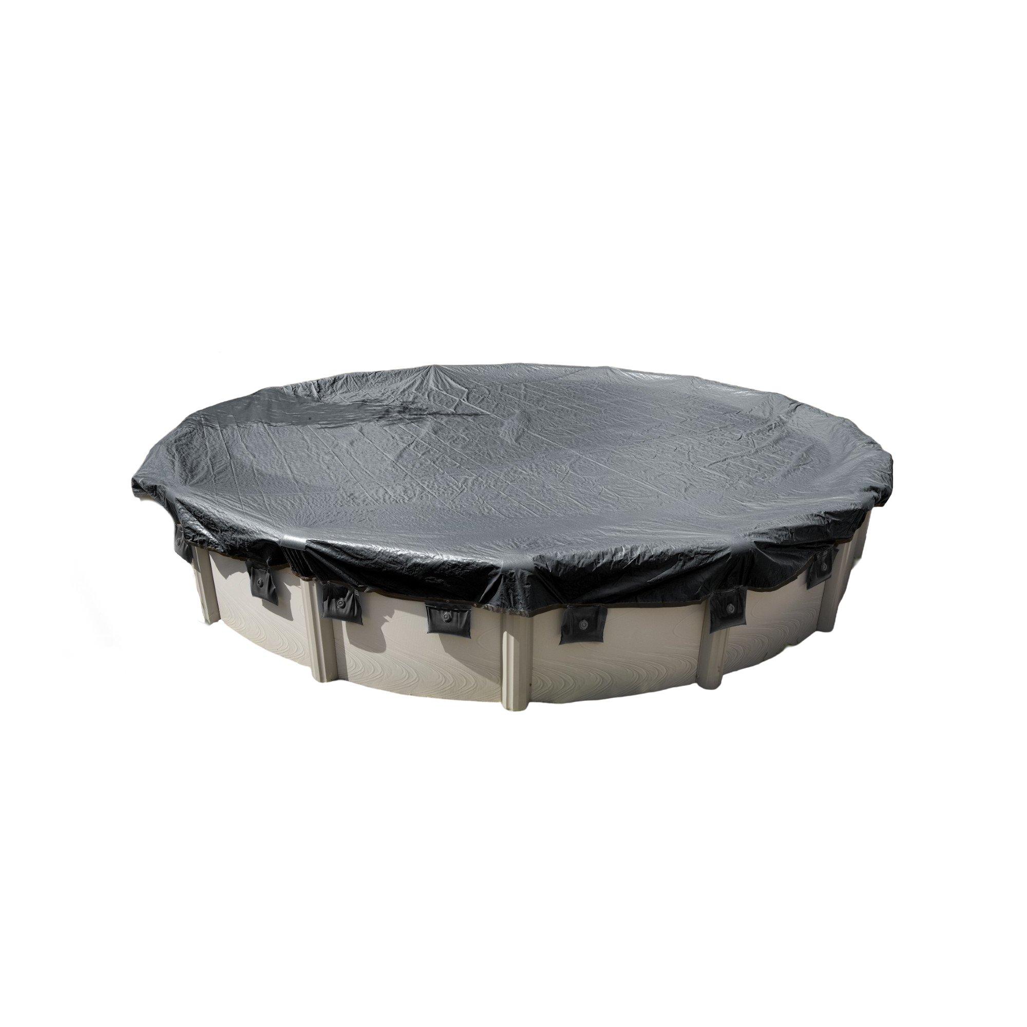 15' Round Winter Pool Cover, 16 Year Warranty, Black/Silver