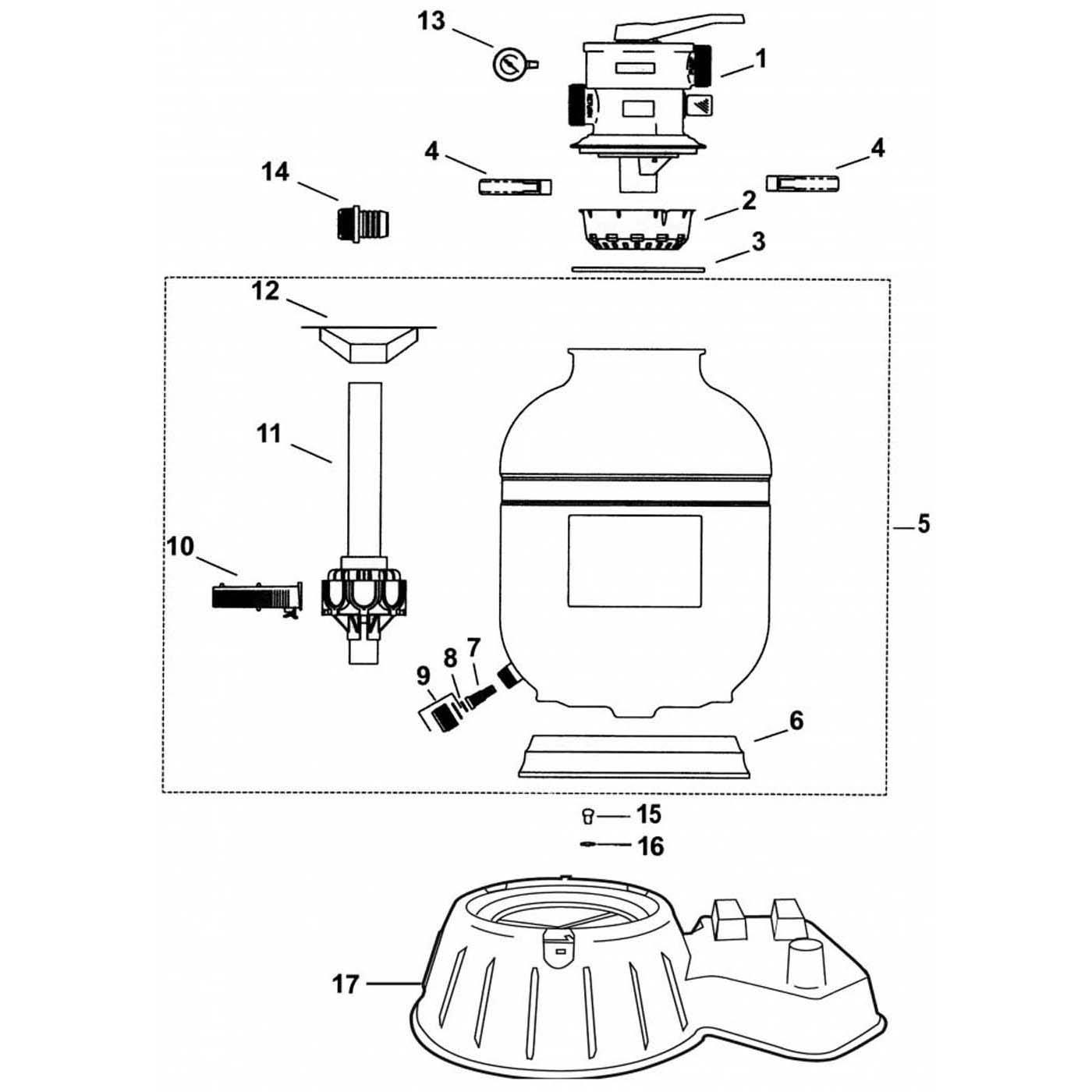 Jacuzzi Laser: L160C, L190C, L192C, L225C & L250C Pool Sand Filter Parts