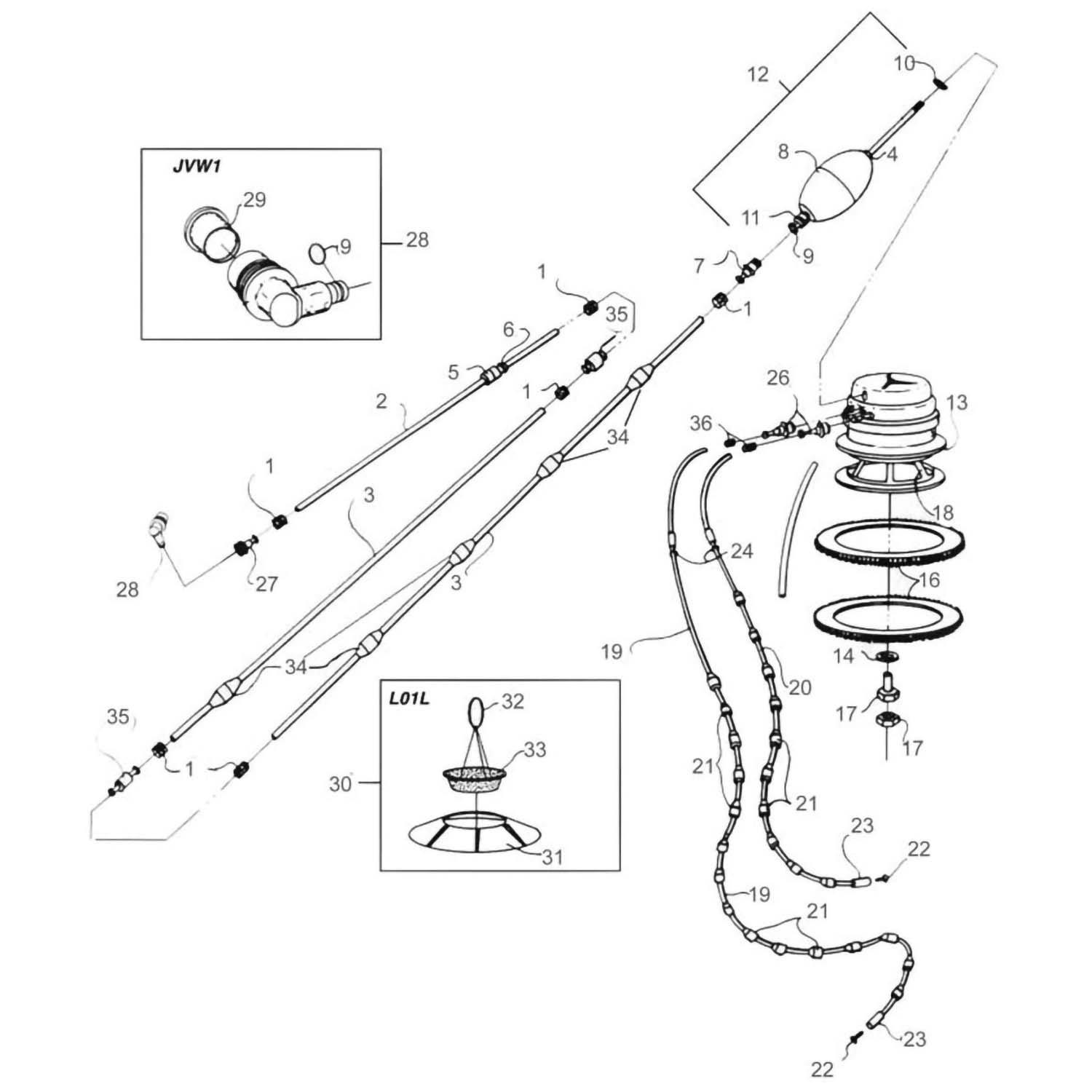 Pentair Sweep I  II Pool Cleaner Parts