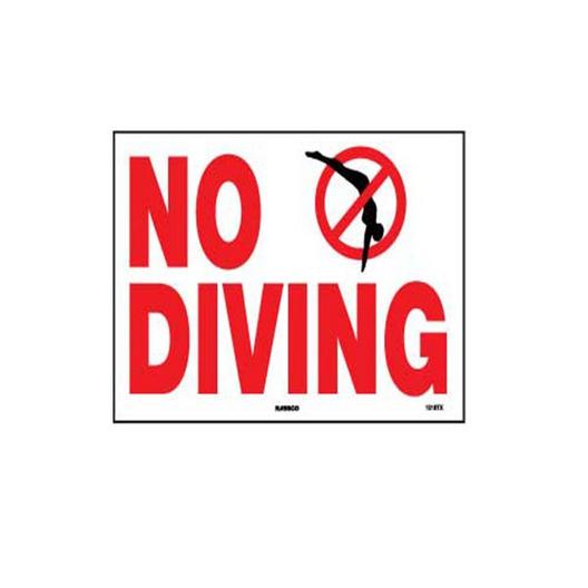 National Stock Sign  TX No Diving 12 inch X 18 inch