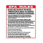 National Stock Sign  TX Spa Rules 18 inch X 24 inch