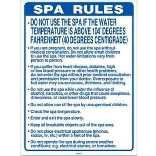 National Stock Sign  NJ Spa Rules 24 inch X 36 inch