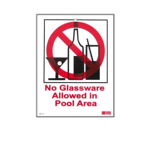 No Glassware - Sign