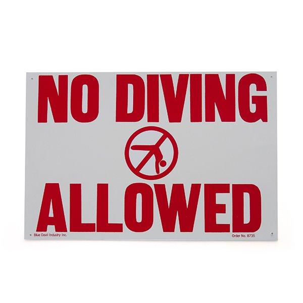 No Diving Allowed Sign