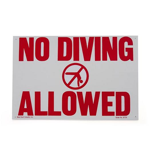 National Stock Sign  No Diving Allowed Sign