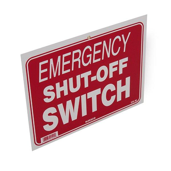 National Stock Sign Emergency Shut Off Switch Sign Leslie's Pool