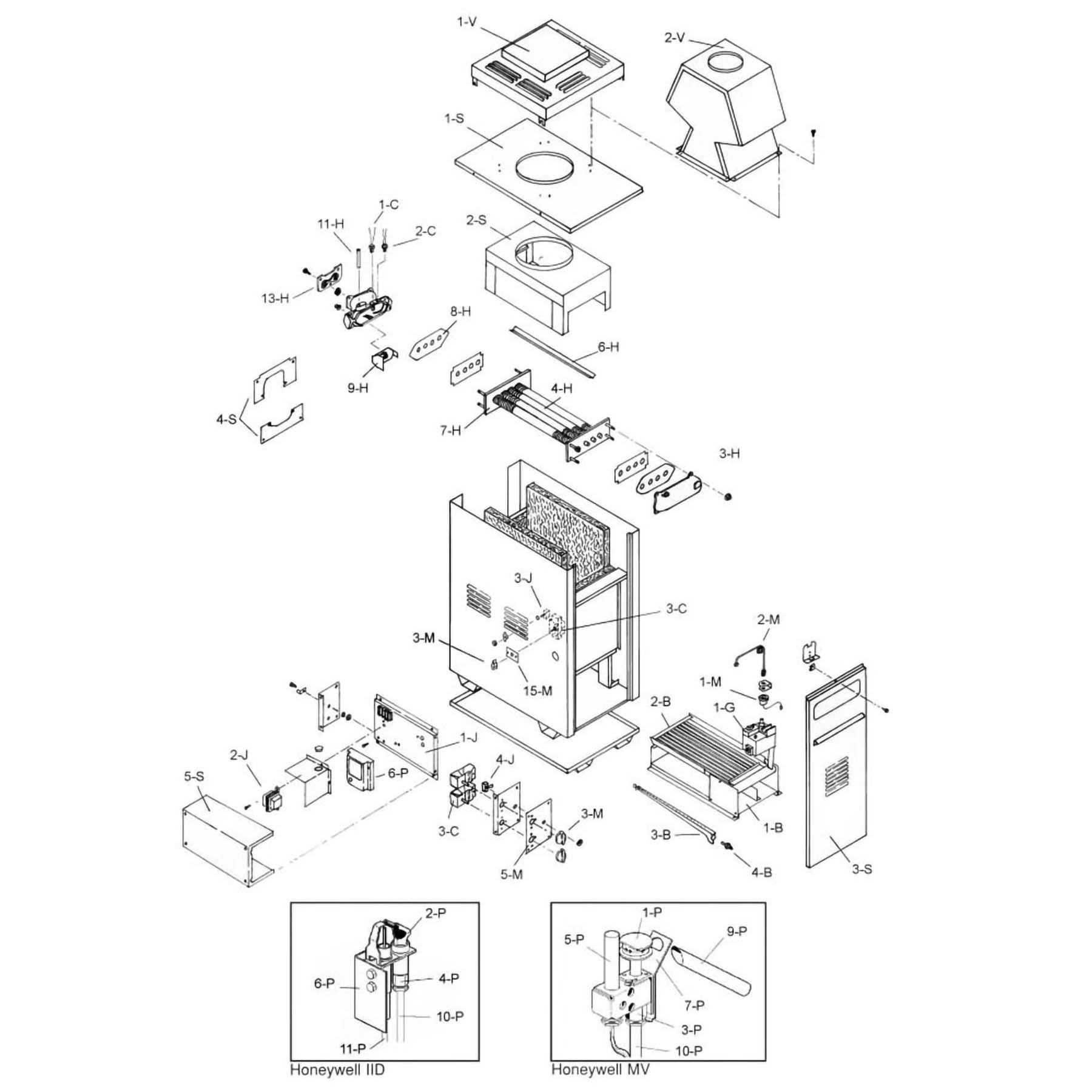 Raypak 153 Series Pool Heater Parts