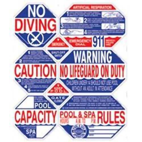8 WAY SAFETY SIGN SET TRIFOLD