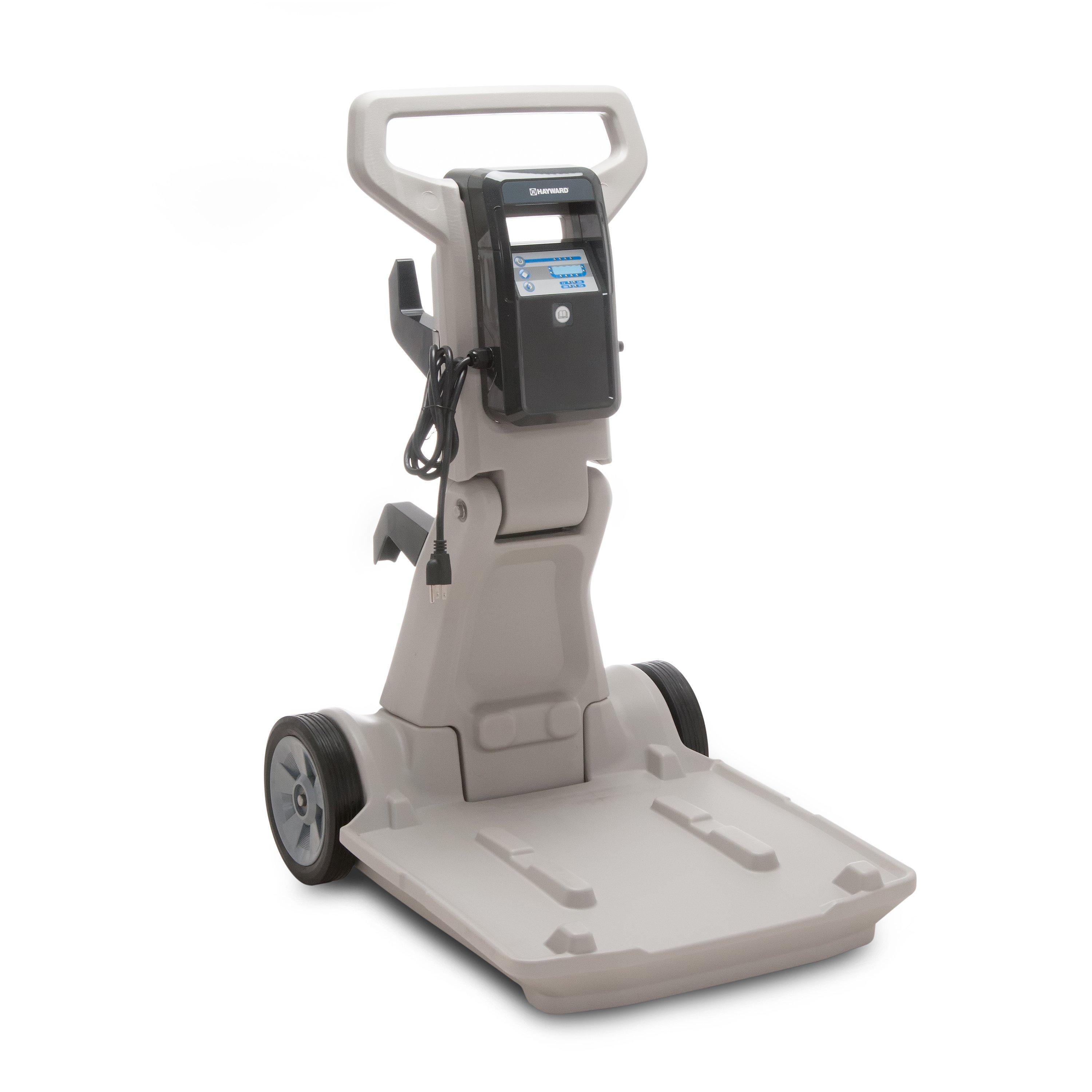 Robotic Pool Cleaner with Caddy, Gray and Blue