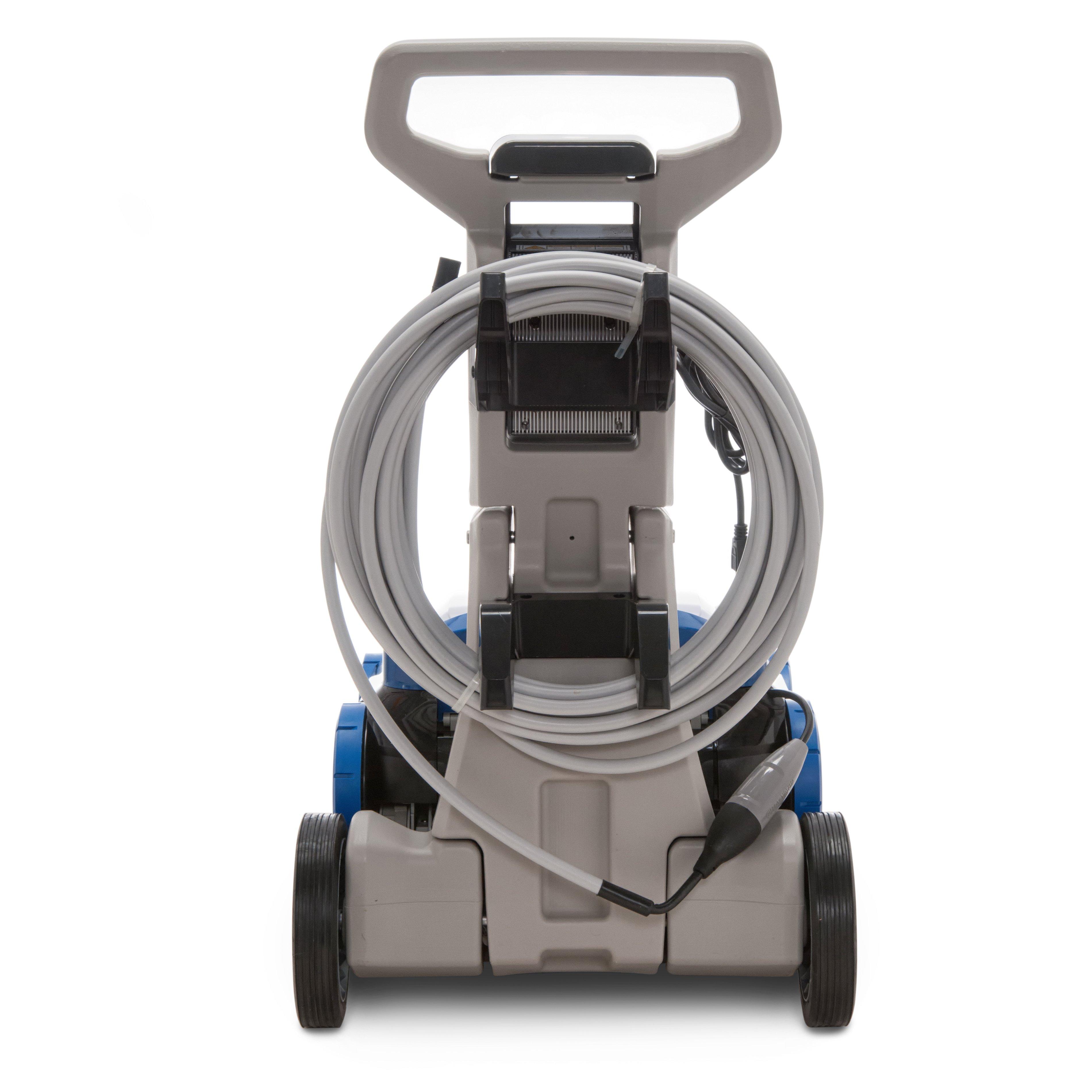 Robotic Pool Cleaner with Caddy, Gray and Blue