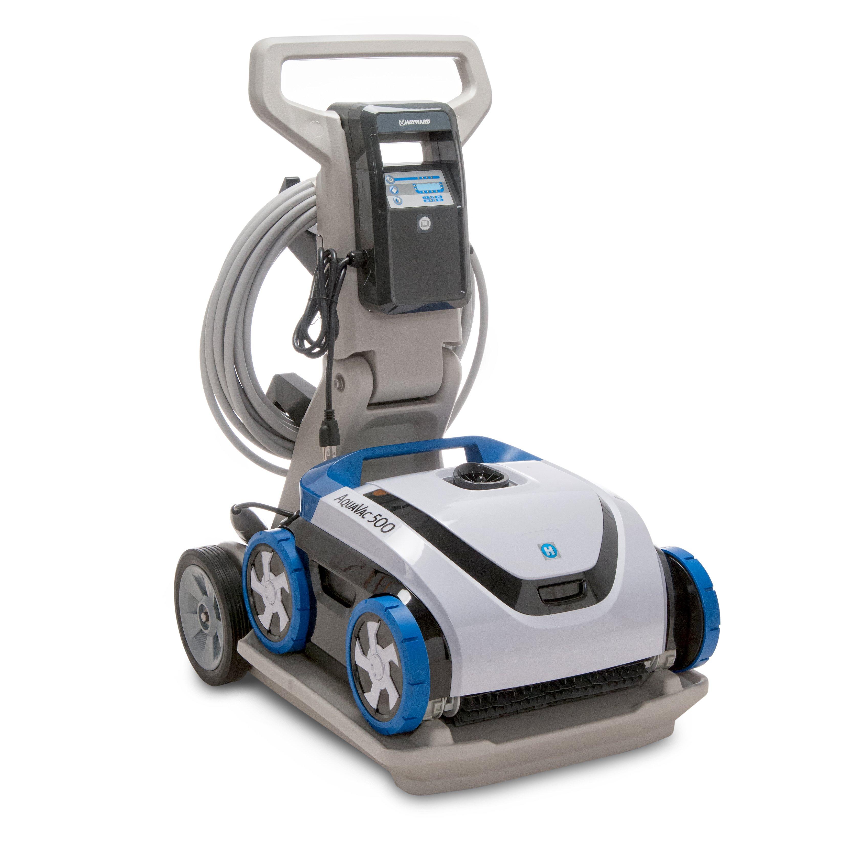 Robotic Pool Cleaner with Caddy, Gray and Blue