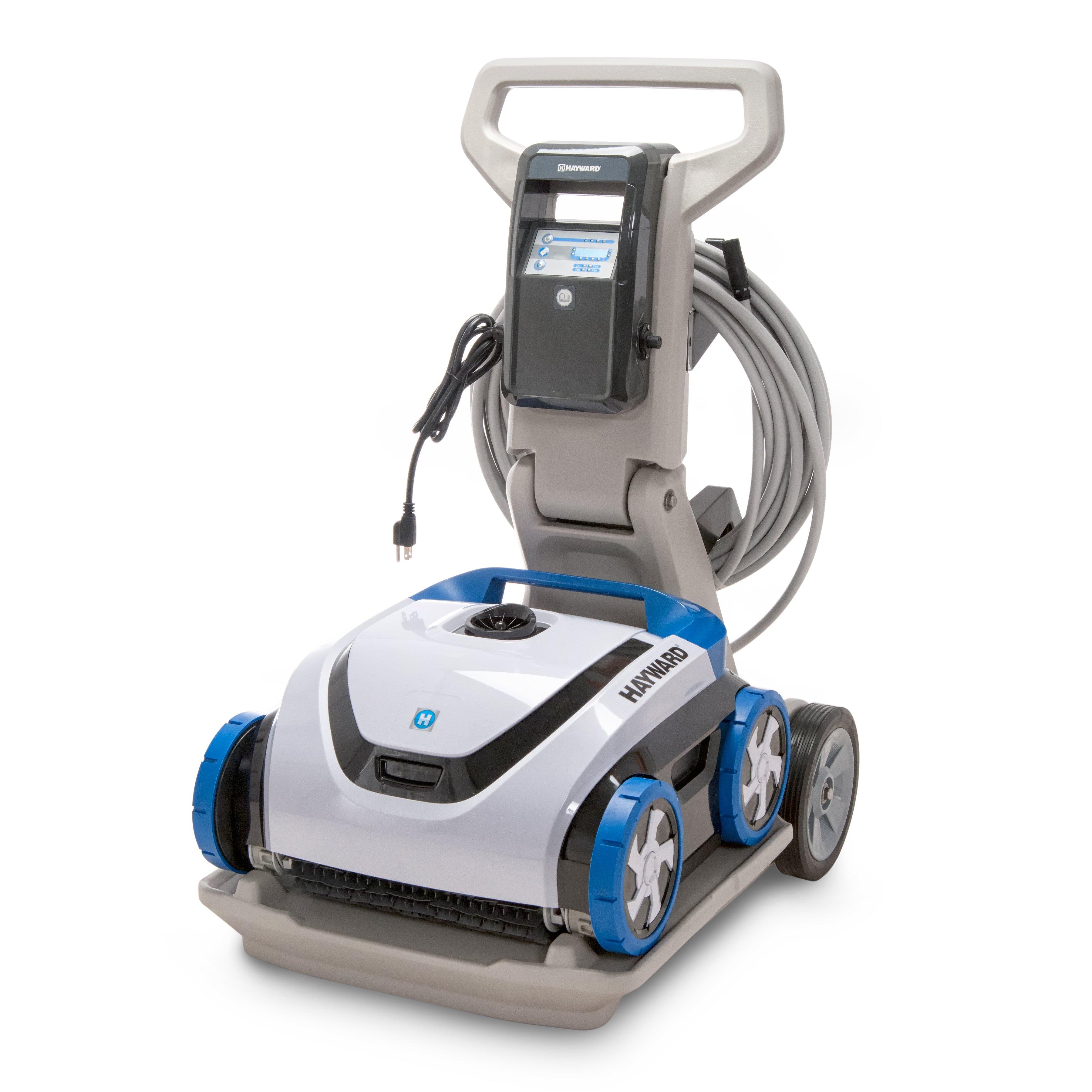 Robotic Pool Cleaner with Caddy, Gray and Blue