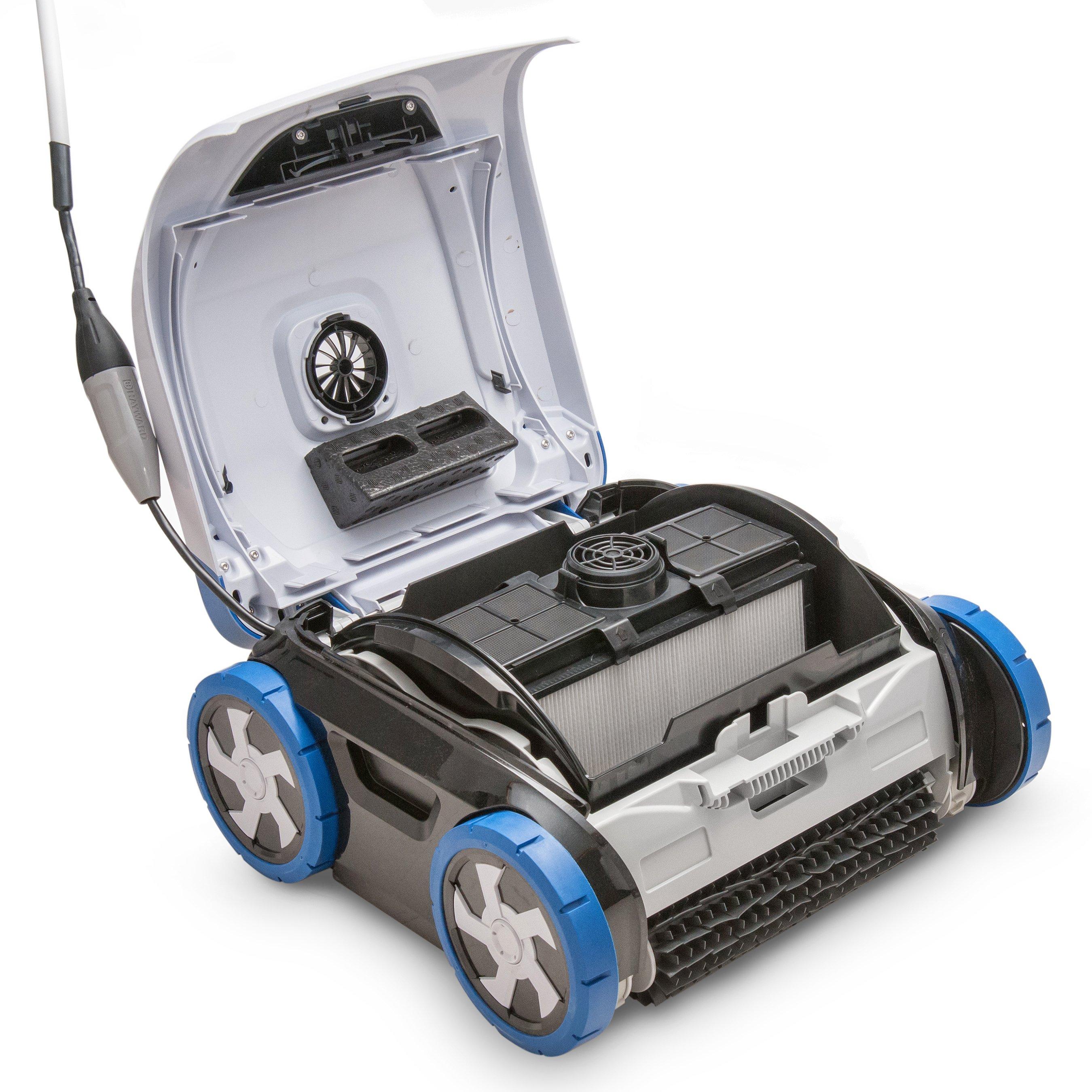 Robotic Pool Cleaner with Caddy, Gray and Blue