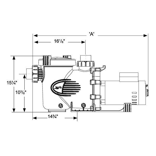 Stealth Energy Efficient High Head 1HP Full Rated Single Speed Pool Pump, 115V/230V