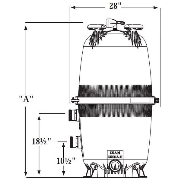 Series DE 60 sq. ft. In Ground Pool Filter