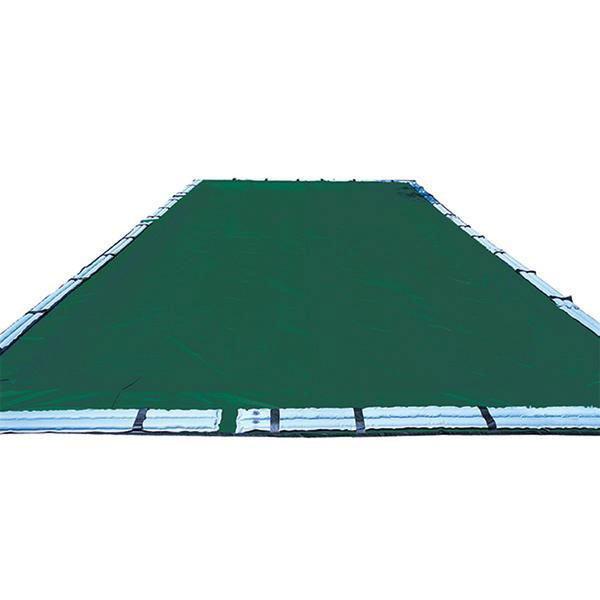 Midwest Canvas Rectangle Winter Pool Cover, 12 Year Warranty, Green