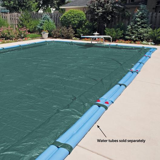 Midwest Canvas  30 x 50 Rectangle Winter Pool Cover 12 Year Warranty Green