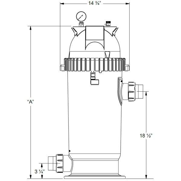 CS Small Cartridge 200 sq. ft. In Ground Pool Filter