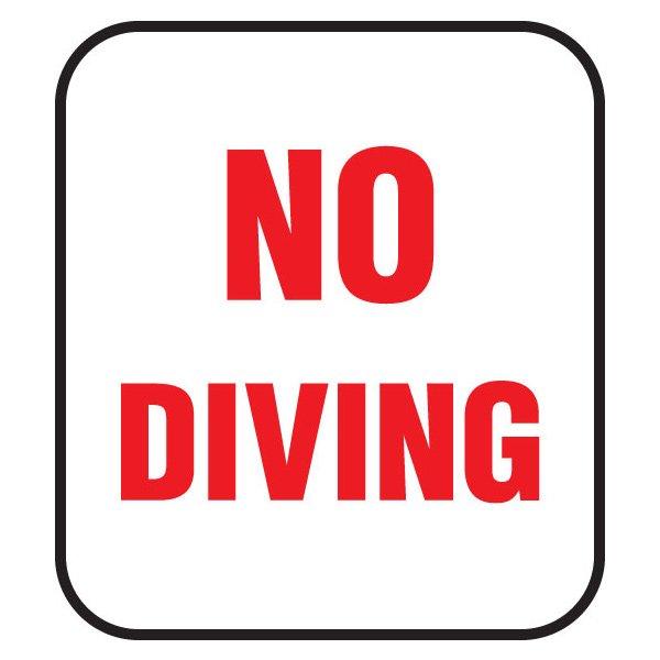 Inlays  Vinyl Stick-on No Diving 2 inch Print Depth Marker for In Ground Pools