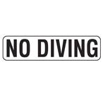 Inlays  6x24 in Vinyl Stick-On Pool Safety Sign  NO DIVING